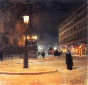 Ludwik de Laveaux Parisian Opera at night. Spain oil painting artist